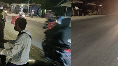 Tim Gabungan Pos PPKM Batas Kota Kupang Lakukan Operasi Prokes Kepada Masyarakat pada malam hari (Sabtu 31/07/2021)