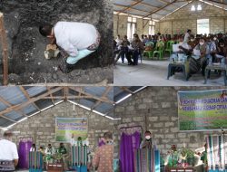 Bupati Mansneno Letakan Batu Pertama Pembangunan Gereja Alfa Omega Oenunutono