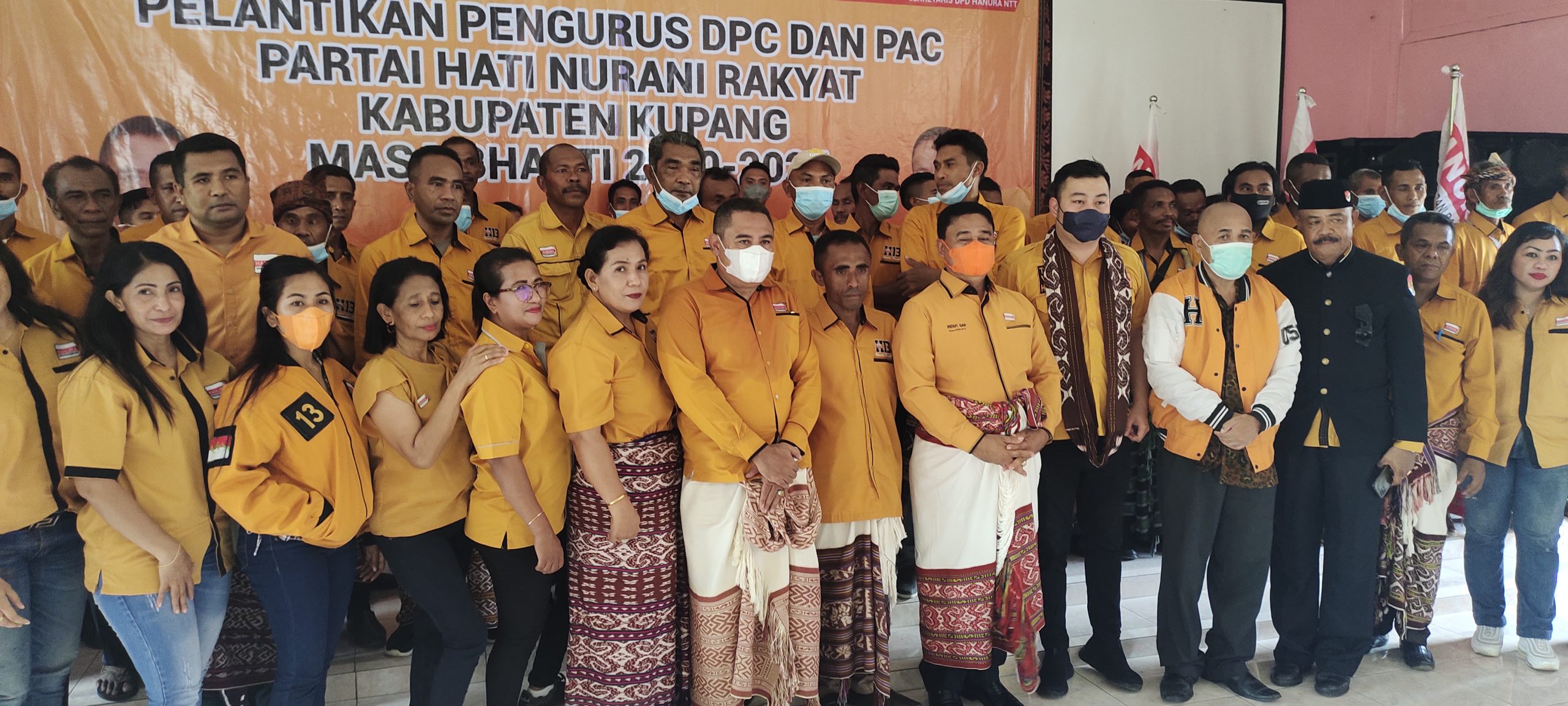 Foto. Pelantikan DPC Partai Hanura Kabupaten Kupang  periode 2020 – 2025.