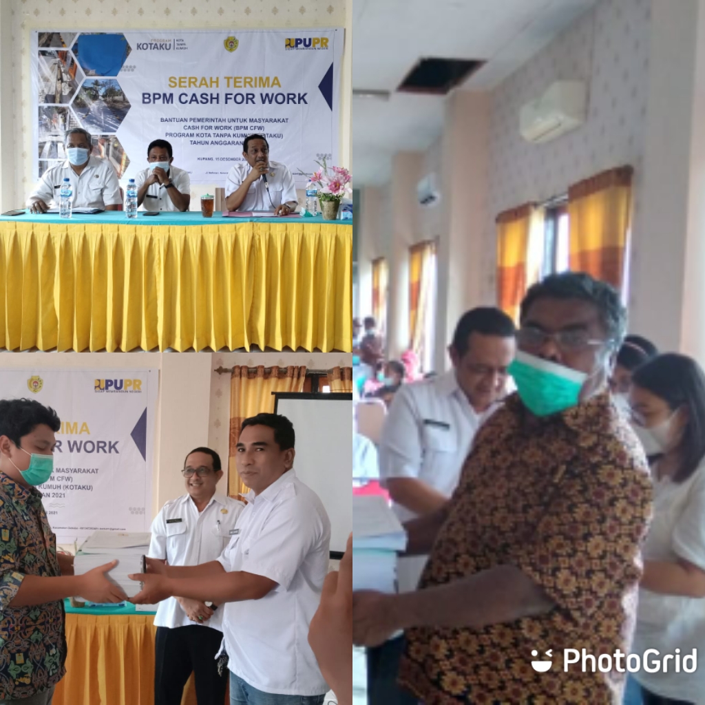 Foto. Satker PPK BPM CFW Lakukan Serah Terima Pekerjaan kepada Pemerintah Kota Kupang.