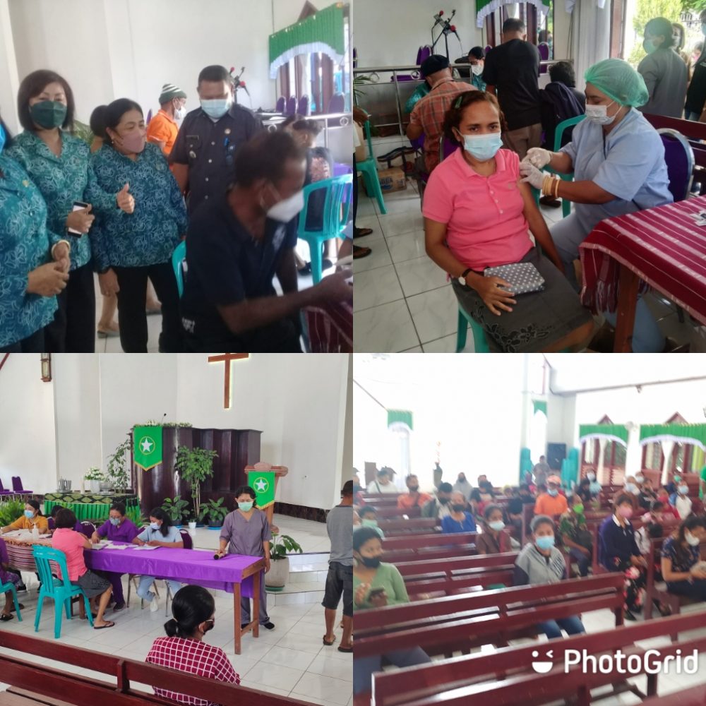 Foto. PKBI Kabupaten Kupang Gelar Vaksin Massal di Gereja Getzemani Tarus.
