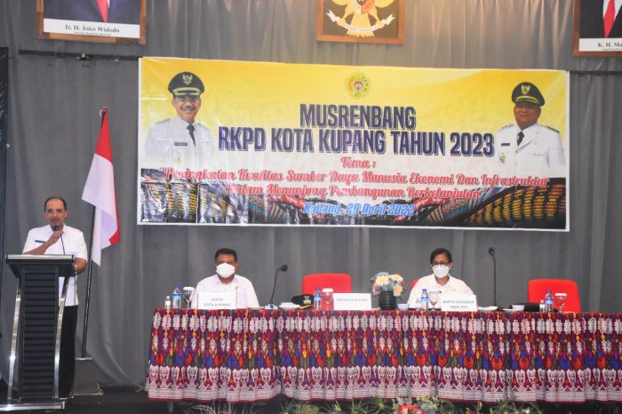 Foto. Wali Kota Kupang, Dr. Jefirstson R. Riwu Kore, M.M., buka kegiatan Musrenbang RKPD Kota Kupang tahun anggaran 2023.