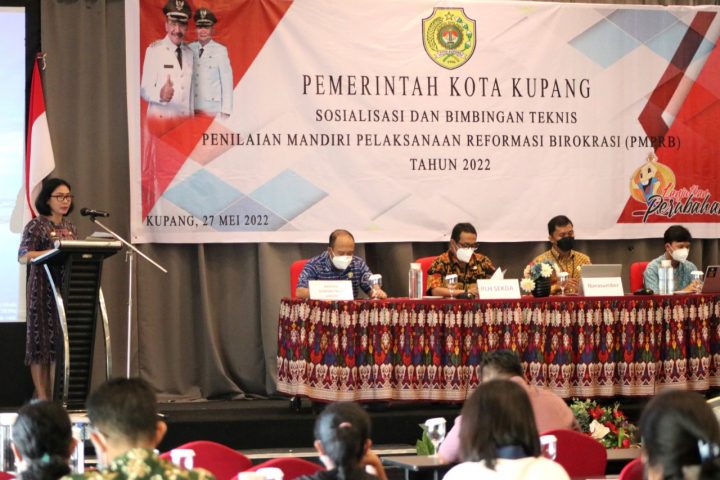 Foto. Pemerintah Kota Kupang gelar Sosialisasi dan Bimbingan Teknis Penilaian Mandiri Pelaksanaan Reformasi Birokrasi (PMPRB) Tahun 2022.
