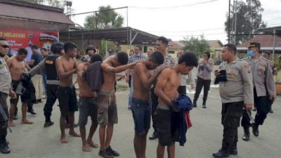 Foto. Lakukan pengeroyokan di Amarasi Polres Kupang amankan 26 pemuda asal Alor.