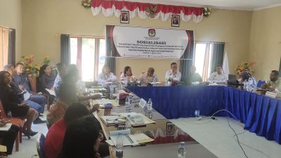 KPU Kabupaten Kupang Gelar Sosialisasi 2 Nomor PKPU Tahun 2022 ke Pengurus Partai