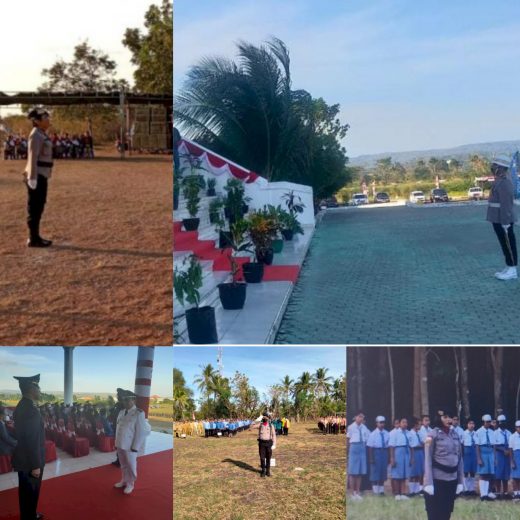 Foto. 5 Anggota Polres Kupang sukseskan Upacara HUT RI ke- 77.
