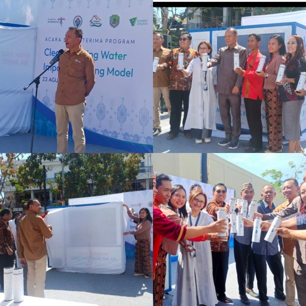 Foto. Dompet Dhuafa, PT Sarana Multi Infrastruktur Persero (PT SMI), dan PT. Manna Indonesia Group berkolaboraksi, mewujudkan air bersih untuk dikonsumsi bagi masyarakat Labuan Bajo.
