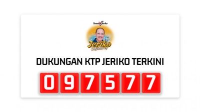 2.500 KTP Lagi Dukungan untuk Jeriko Genap 100.000