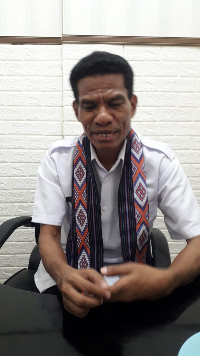 Foto. Kepala Bidang Pembinaan Dasar Dinas Pendidikan dan Kebudayaan (P dan K) Kota Kupang, Okto Naitboho.