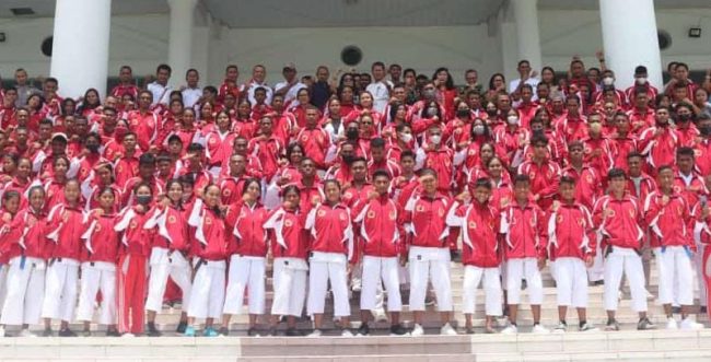 Foto. Pemerintah Kabupaten Kupang mengirimkan 244 atlet untuk mengikuti 13 cabang olahraga pada pergelaran Pekan Olahraga Provinsi (Porprov) Nusa Tenggara Timur VIII tahun 2022.