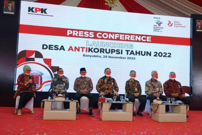 Komisi Pemberantasan Korupsi (KPK) melakukan peluncuran Desa Antikorupsi tahun 2022 dengan tema ‘Berawal dari Desa Kita Wujudkan Indonesia Bebas dari Korupsi’. 