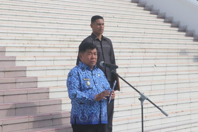 Foto. Wakil Bupati Kupang Jerry Manafe Berang, Banyak ASN Tak Ikut Apel Kesadaran.