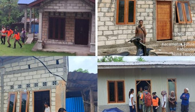 Foto. Kondisi rumah warga korban badai siklon Tropis Seroja usai di benahi oleh pemiliknya.