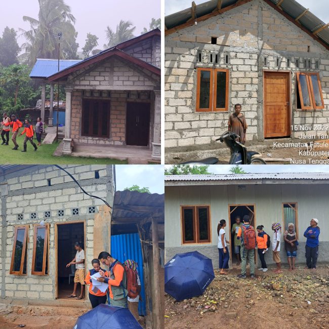 Foto. Kondisi rumah warga korban badai siklon Tropis Seroja usai di benahi oleh pemiliknya.