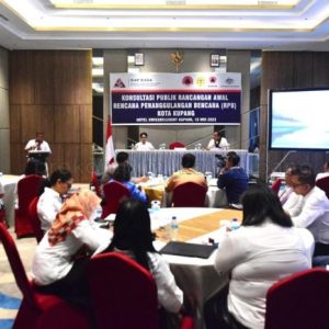 Sekda Fahrensy Funay, Buka Konsultasi Publik Penanggulangan Bencana Kota Kupang