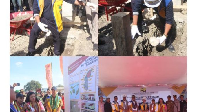 Bupati Kupang Lakukan Peletakan Batu Pertama 2.100 Unit Rumah Bagi Warga Eks Timor – Timur