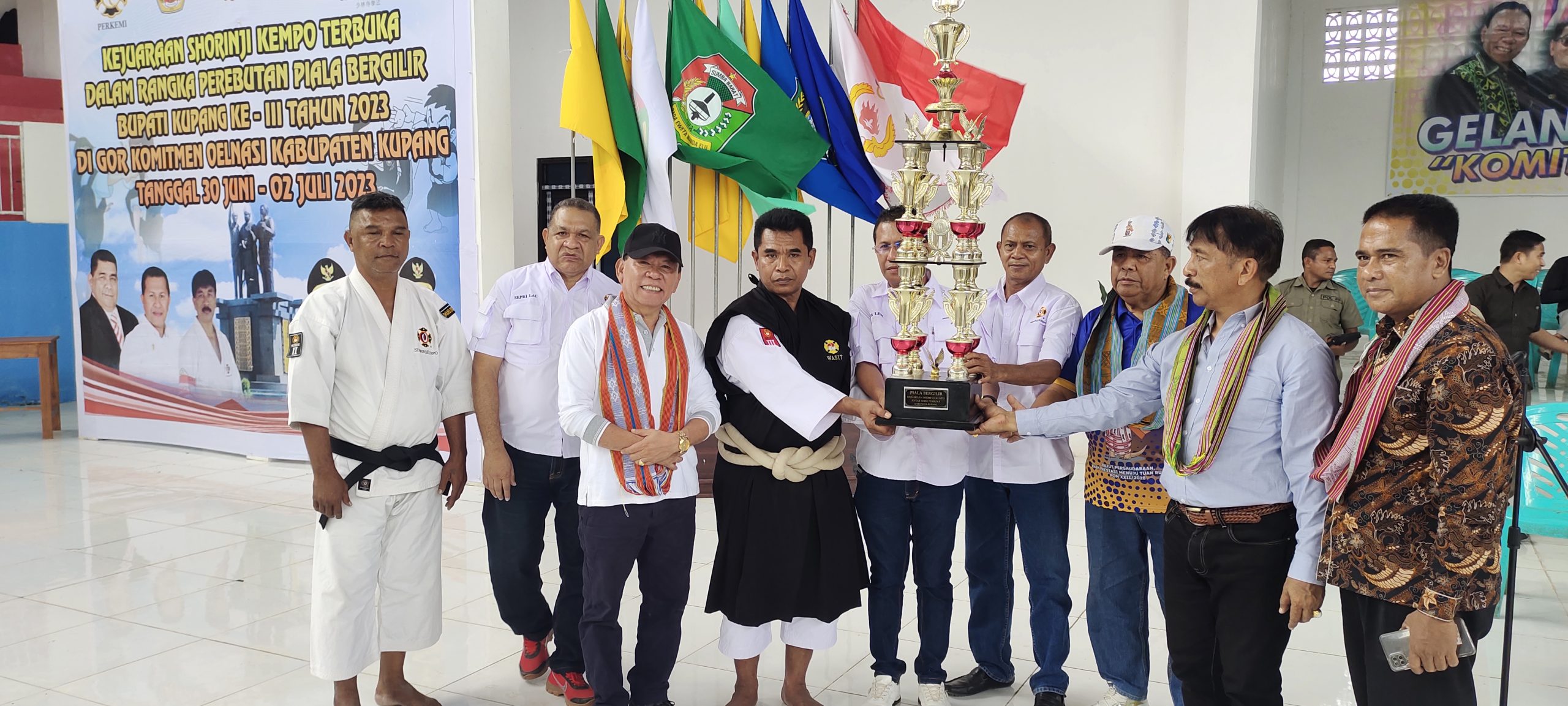 Foto. Perdana di Kabupaten Kupang, GOR Komitmen Resmi Digunakan Event Kempo Bupati Cup III.
