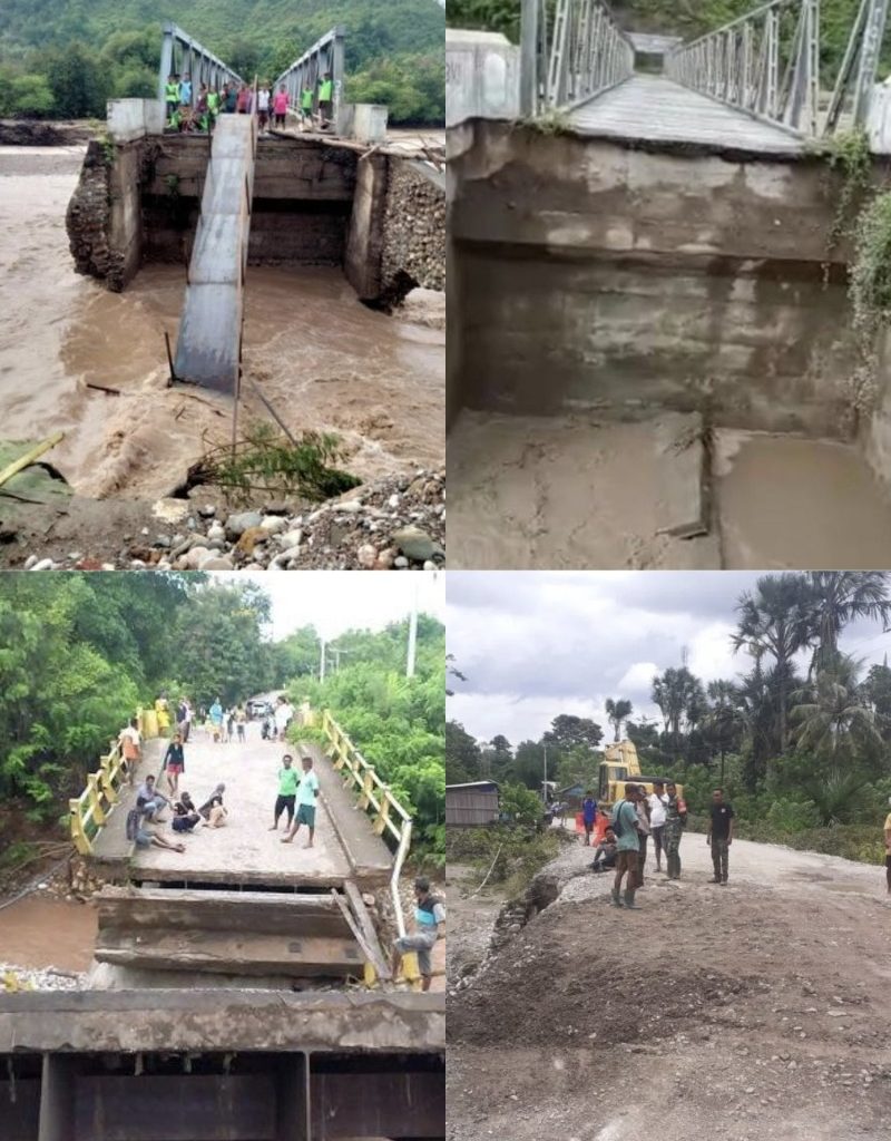Foto. Banjir Awal 2023: 5 Unit Jembatan di Kabupaten Kupang Putus di Tengah Kehancuran.