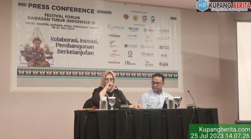 Foto. Anak Mantan Wartawan Mengharu, Teteskan Air Mata di Saat Jumpa Pers Festival FKTI ke-IX.