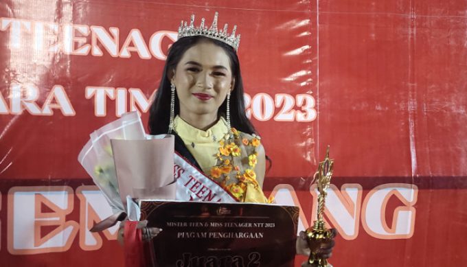 Selamat! Siswi SMAN 1 Kupang Barat Raih Juara II Miss Teenager NTT 2023