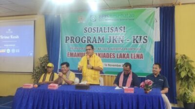 Foto. Melki Laka Lena dan BPJS Sosialisasi Program JKN-KIS di Kabupaten Kupang.