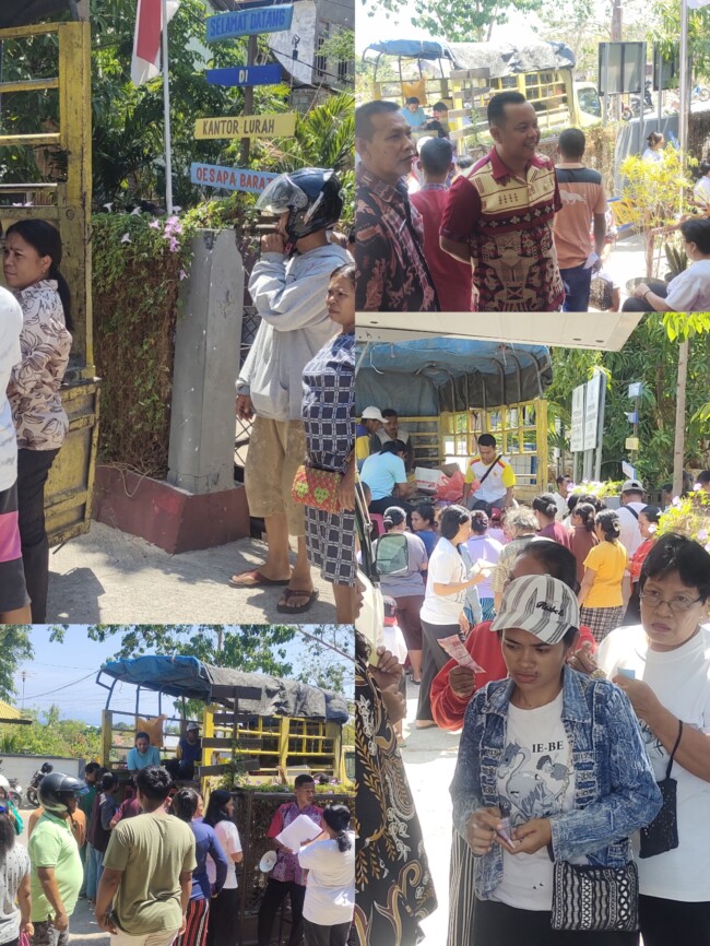Foto. Ringankan Ekonomi Masyarakat, Warga Oesapa Barat Sampaikan Terima Kasih.