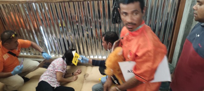 Foto. Polres Kupang Reka Ulang 22 Adegan, Kasus Pembunuhan di Desa Oebelo.