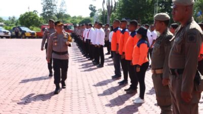 Foto. Siap Siaga Hadapi Bencana, Polres Kupang Gelar Apel Pasukan Bersama Instansi Terkait.