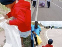 Viral Aksi Bocah 2, 7 Tahun Pungut Sampah di Obyek Wisata Bukit Humon Lelogama