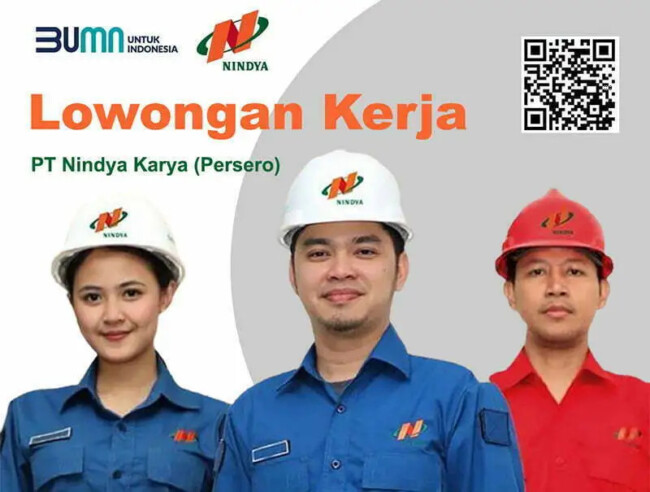 Foto. Perusahaan Konstruksi BUMN PT Nindya Karya Buka Lowongan Kerja, Berikut adalah posisi yang tersedia!