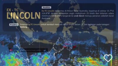 Hati Hati BMKG Deteksi Bibit Siklon Tropis Ex-TC Lincoln Melanda Wilayah NTT