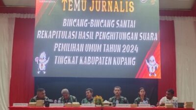 Foto. Pleno Hari Pertama KPUD Kabupaten Kupang Gelar Temu Jurnalis.
