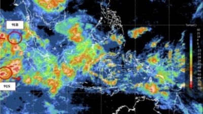 Foto. BMKG Ungkap Fenomena MJO dan Bibit Siklon Tropis 91s di Indonesia.
