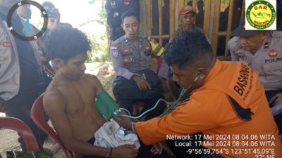 Foto. Mahasiswa Universitas Widya Mandira Kupang Yang Tersesat di Gunung Fatuleu Akhirnya Ditemukan.