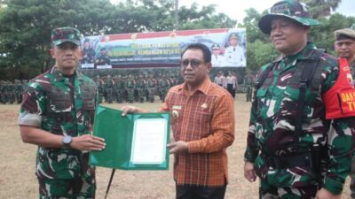 Foto. Dukung Program TMMD, Pemkab Kupang Gelontorkan Anggaran Rp977 Juta Lebih.
