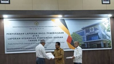 Foto. Selamat! Pemerintah Kabupaten Kupang Kembali Raih Opini WTP Kedua Kalinya dari BPK RI.