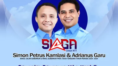 Foto. Simon Kamlasi dan Adrianus Garu Siap Daftar ke KPUD NTT di Hari Pertama.