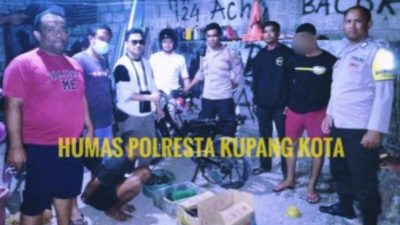 Foto. Curi 5 Motor di Wilayah Kota Kupang, MSN Warga TTS Ditangkap Polisi.