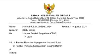BKN Resmi Umumkan Jadwal Seleksi CPNS 2024