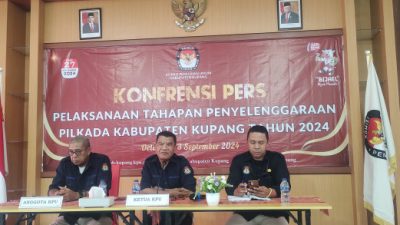Gelar Konferensi Pers, KPU Beberkan Tahapan Pilkada di Kabupaten Kupang