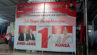 Foto. DPC PDIP Kabupaten Kupang, Solid Menangkan Ansy Jane dan Korinus Masneno Silvester Banfatin.