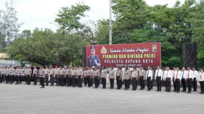 Foto. Amankan Perayaan Tahun Baru 2025, Polresta Kupang Kota Kerahkan 504 Personil Gabungan.