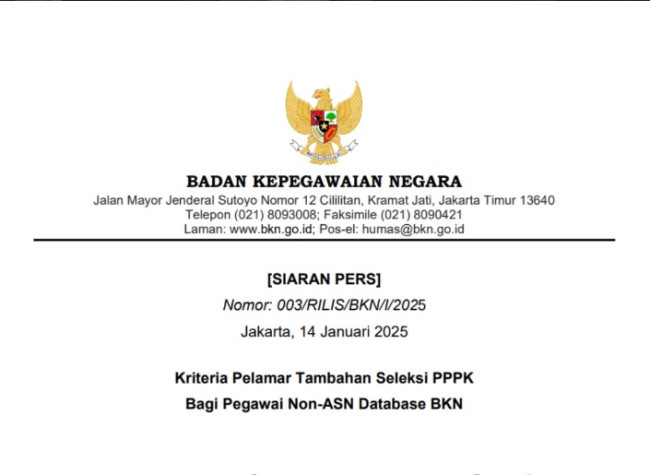 Foto. Kabar Baik! Pemerintah Kembali Menerbitkan Ketentuan Tambahan Bagi Seleksi PPPK 2024 Tahap 1 yang TMS.