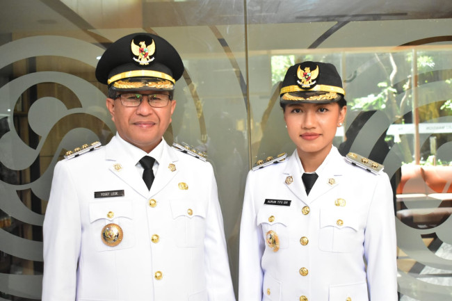Foto. Presiden Prabowo Subianto melantik Bupati dan Wakil Bupati Kupang di Istana Negara, 20 Februari 2025.