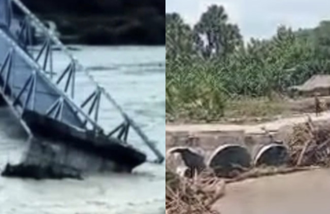 Foto. Diterjang Banjir Badang, 2 Jembatan di Kupang NTT Putus.