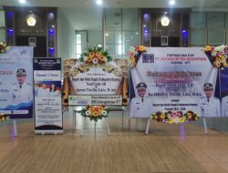 Ruang Lobby Lantai 1 Kantor Bupati Kupang Dipenuhi Karangan Bunga Ucapan Selamat