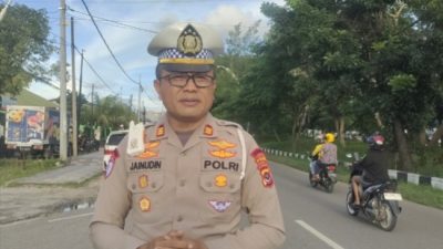 Foto. Razia kendaraan oleh Polda NTT di Jalan Frans Seda, Kota Kupang.