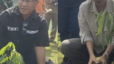 Foto. Galakkan Budaya Cinta Lingkungan, Bupati dan Wakil Bupati Kupang Bersama ASN Lakukan Penanaman Pohon.