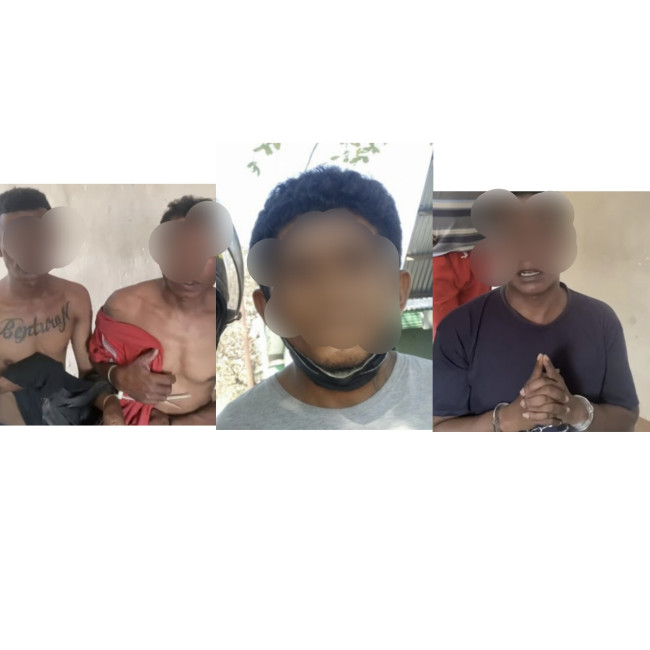 Foto. Satgas Curnak Polres Kupang Tangkap 4 Pelaku Pencurian Ternak, Satu Dihadiahi Timah Panas.