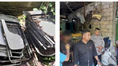 Foto. Tiga Warga Lasiana Dibekuk Polisi Usai Curi ratusan Kursi di Kampus Undana.